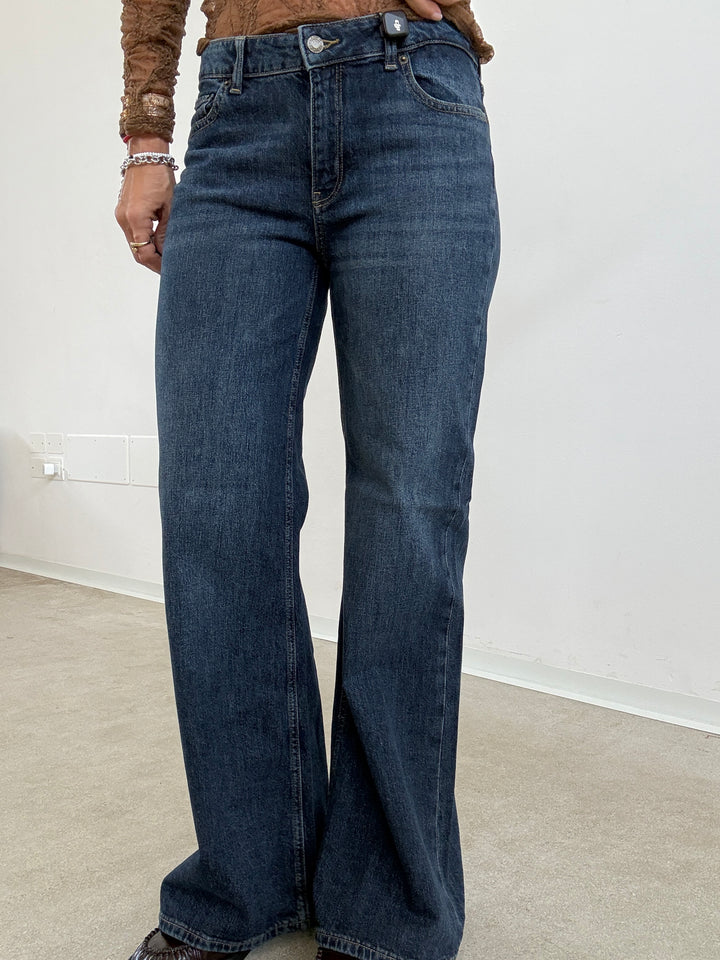 DENIM ROMA FLARED BLU