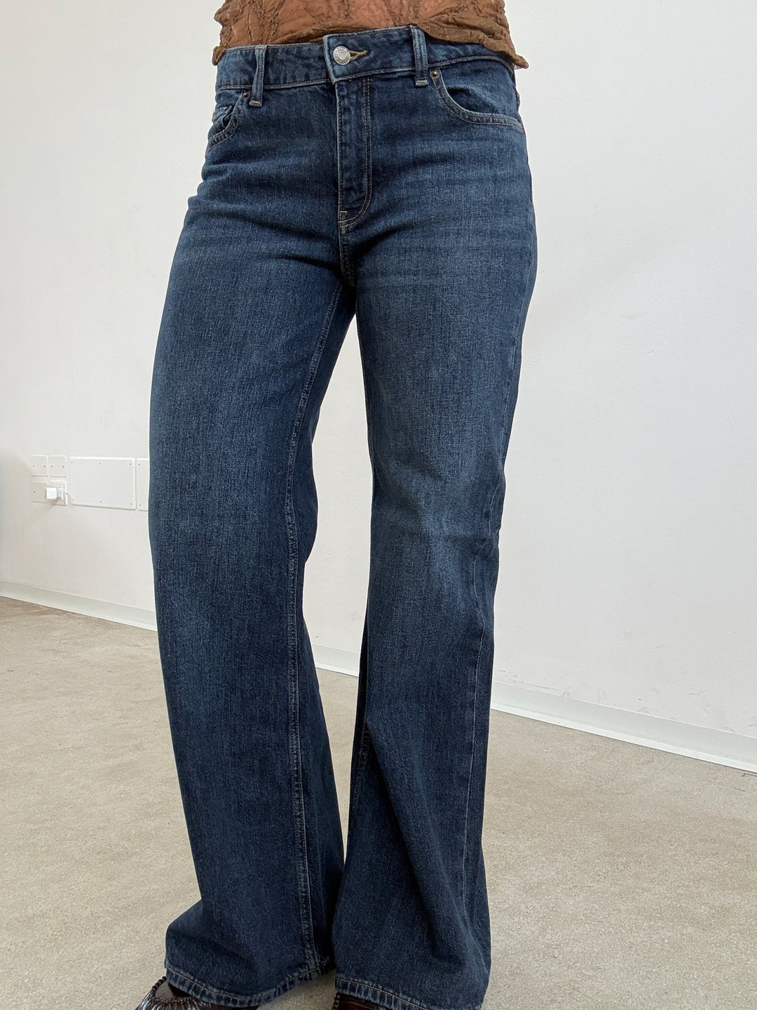 DENIM ROMA FLARED BLU
