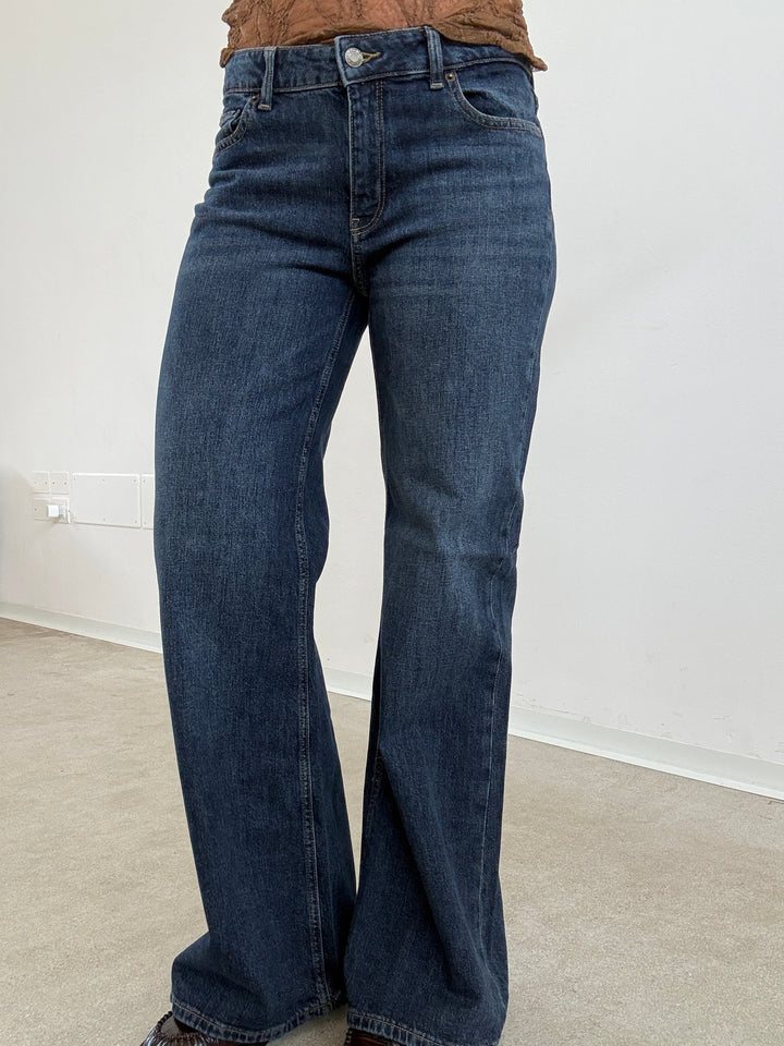 DENIM ROMA FLARED BLU