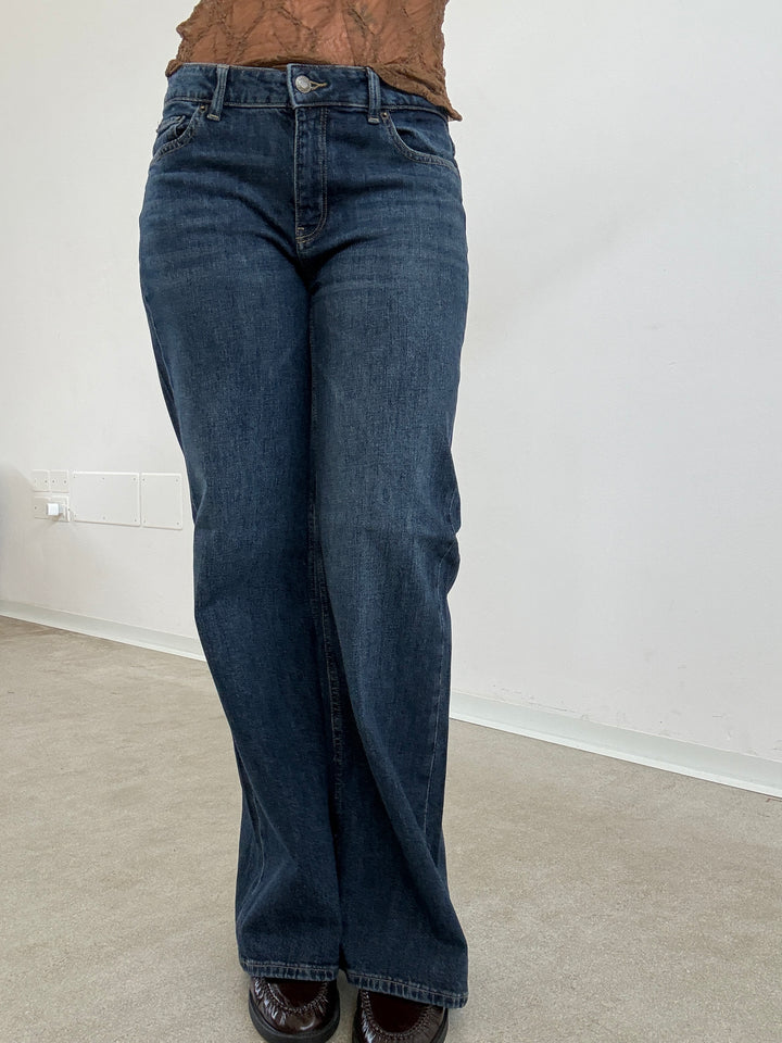 DENIM ROMA FLARED BLU
