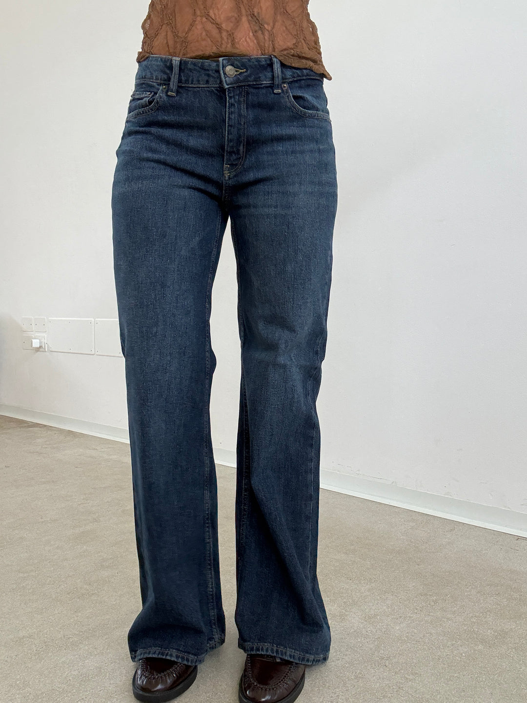 DENIM ROMA FLARED BLU