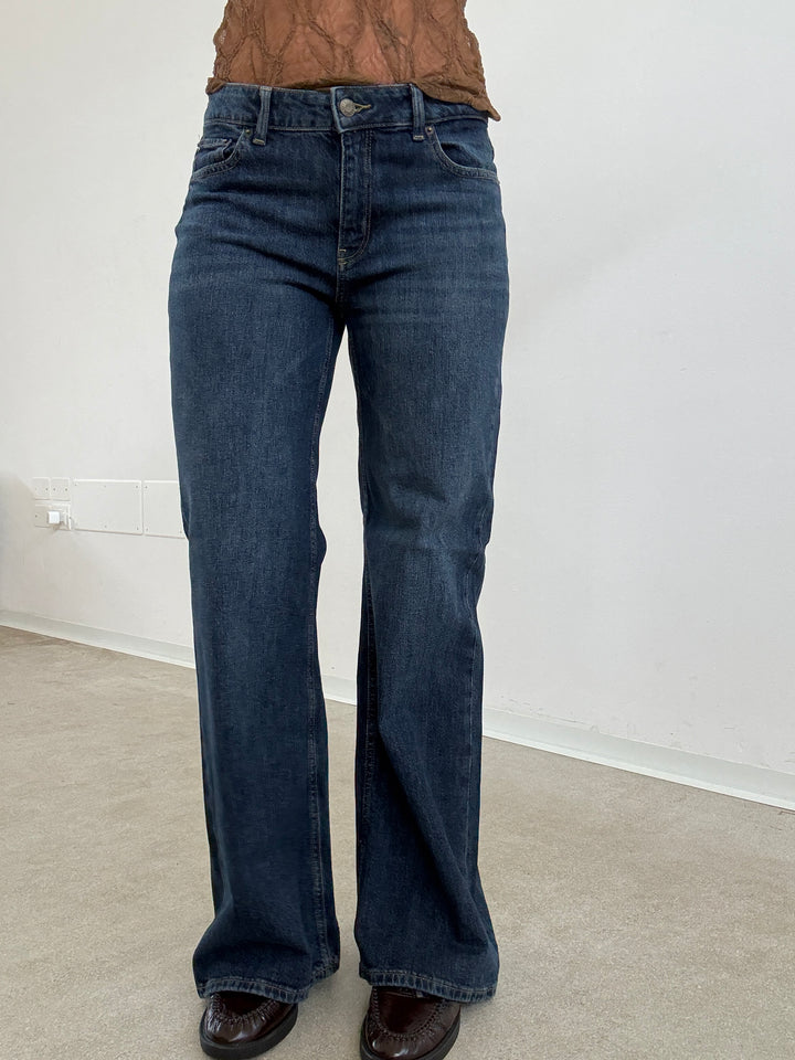 DENIM ROMA FLARED BLU