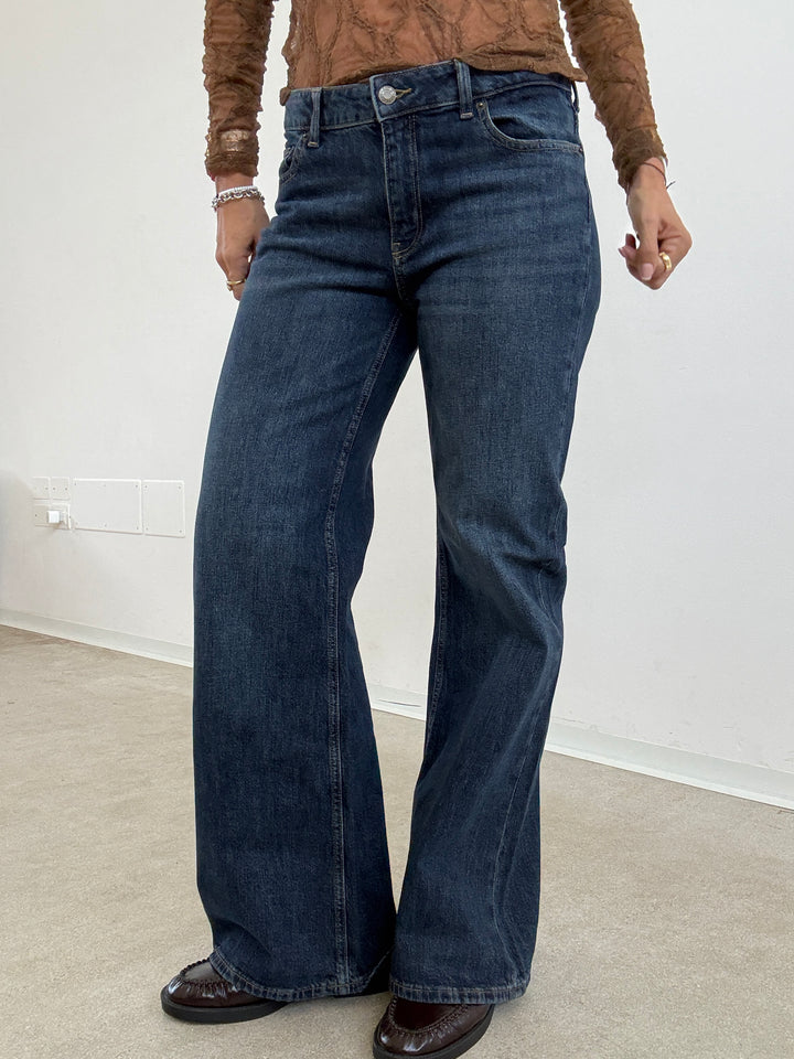 DENIM ROMA FLARED BLU