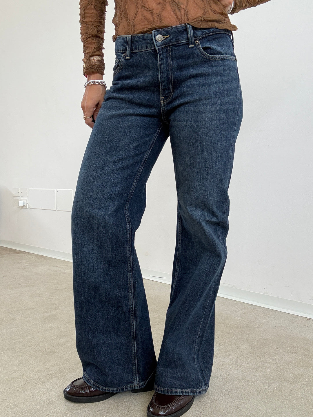 DENIM ROMA FLARED BLU