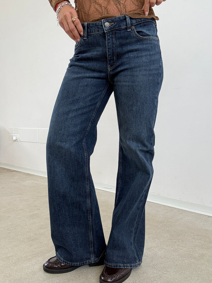 DENIM ROMA FLARED BLU