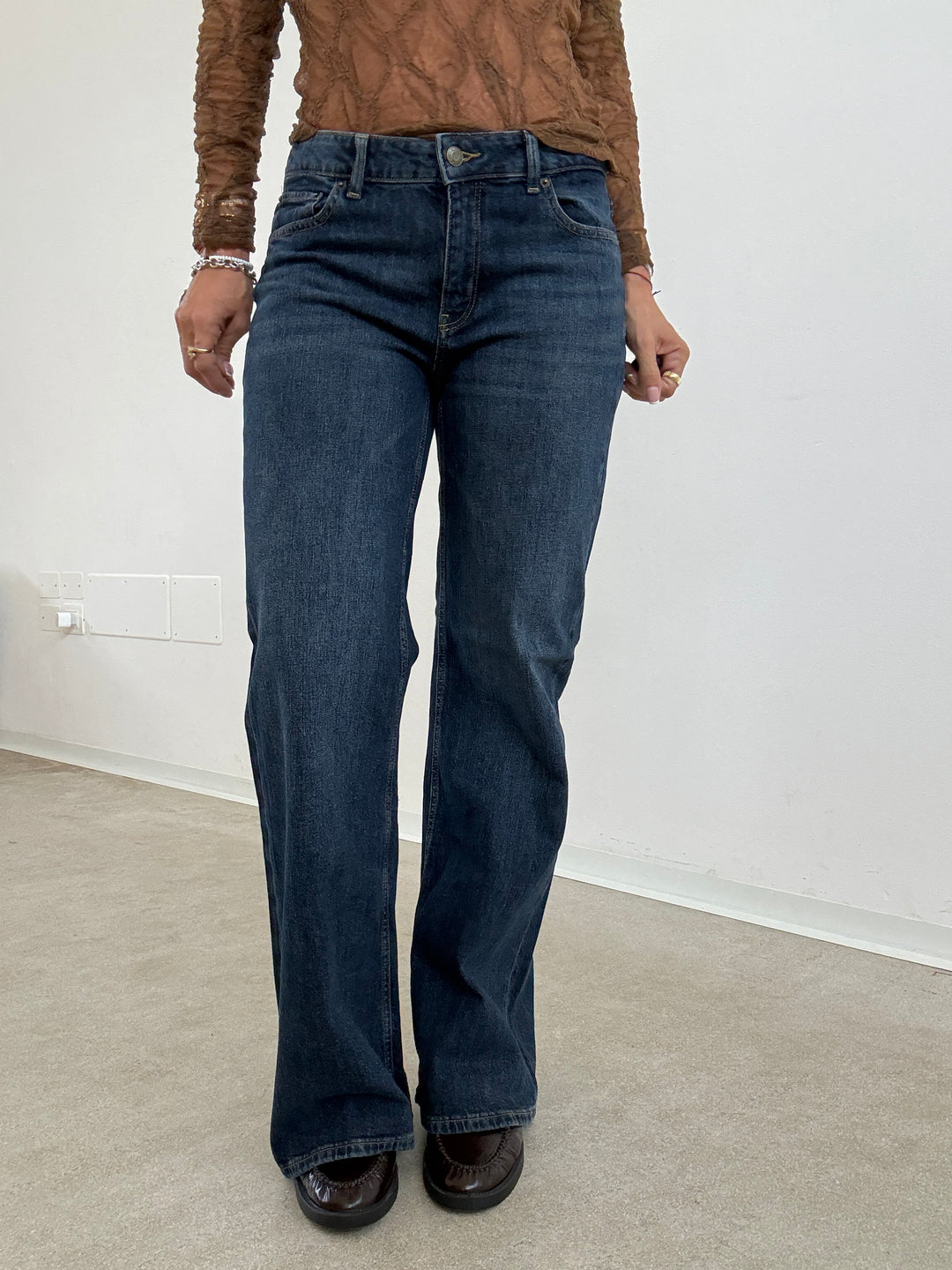 DENIM ROMA FLARED BLU