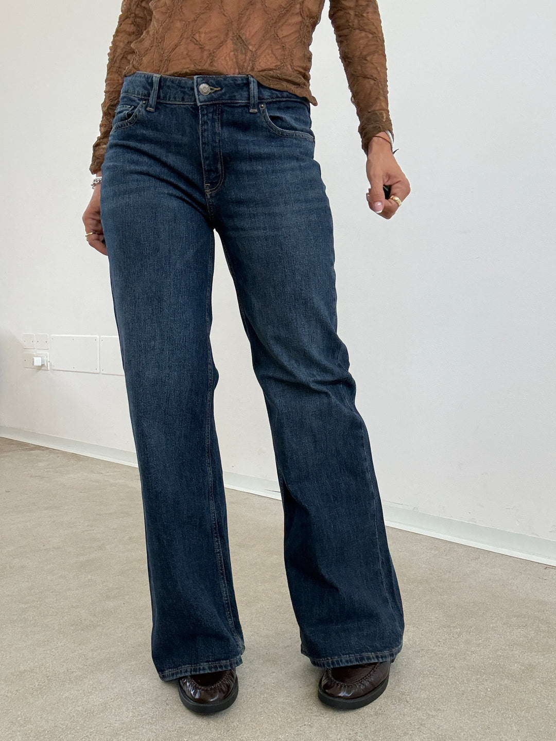 DENIM ROMA FLARED BLU