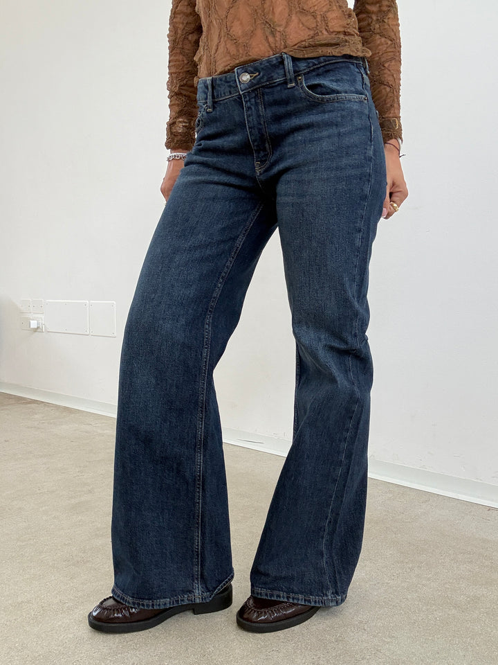 DENIM ROMA FLARED BLU