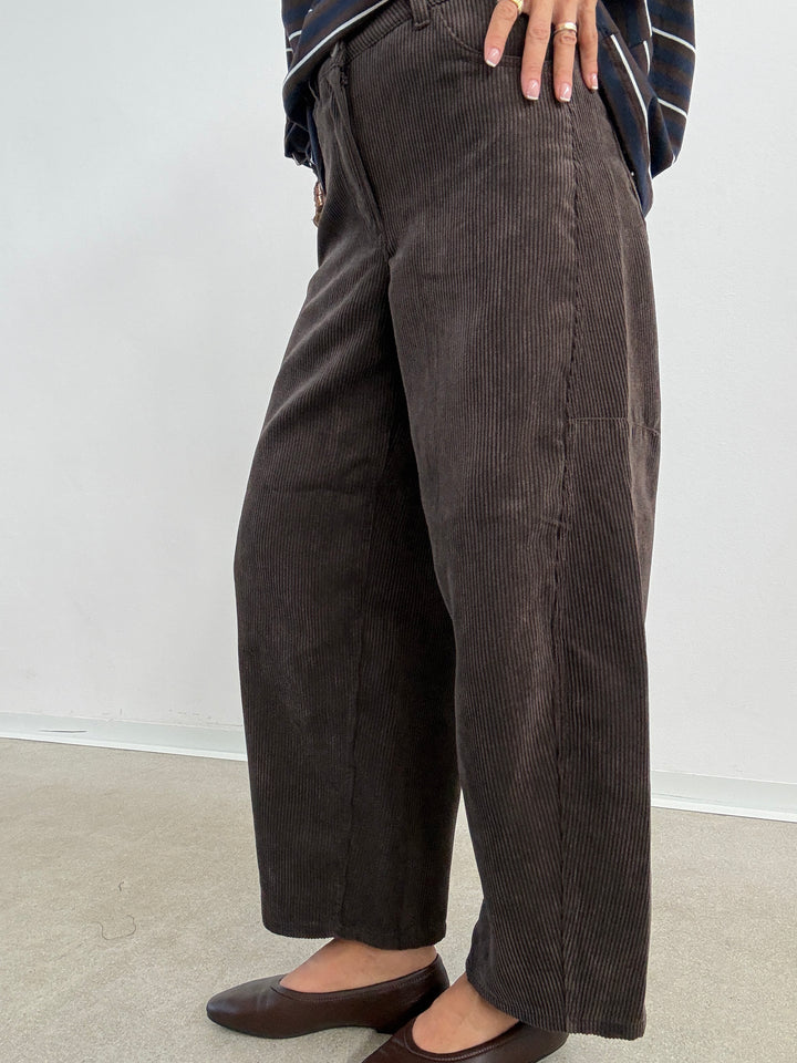 PANTA BARREL VELVET CIOCCO