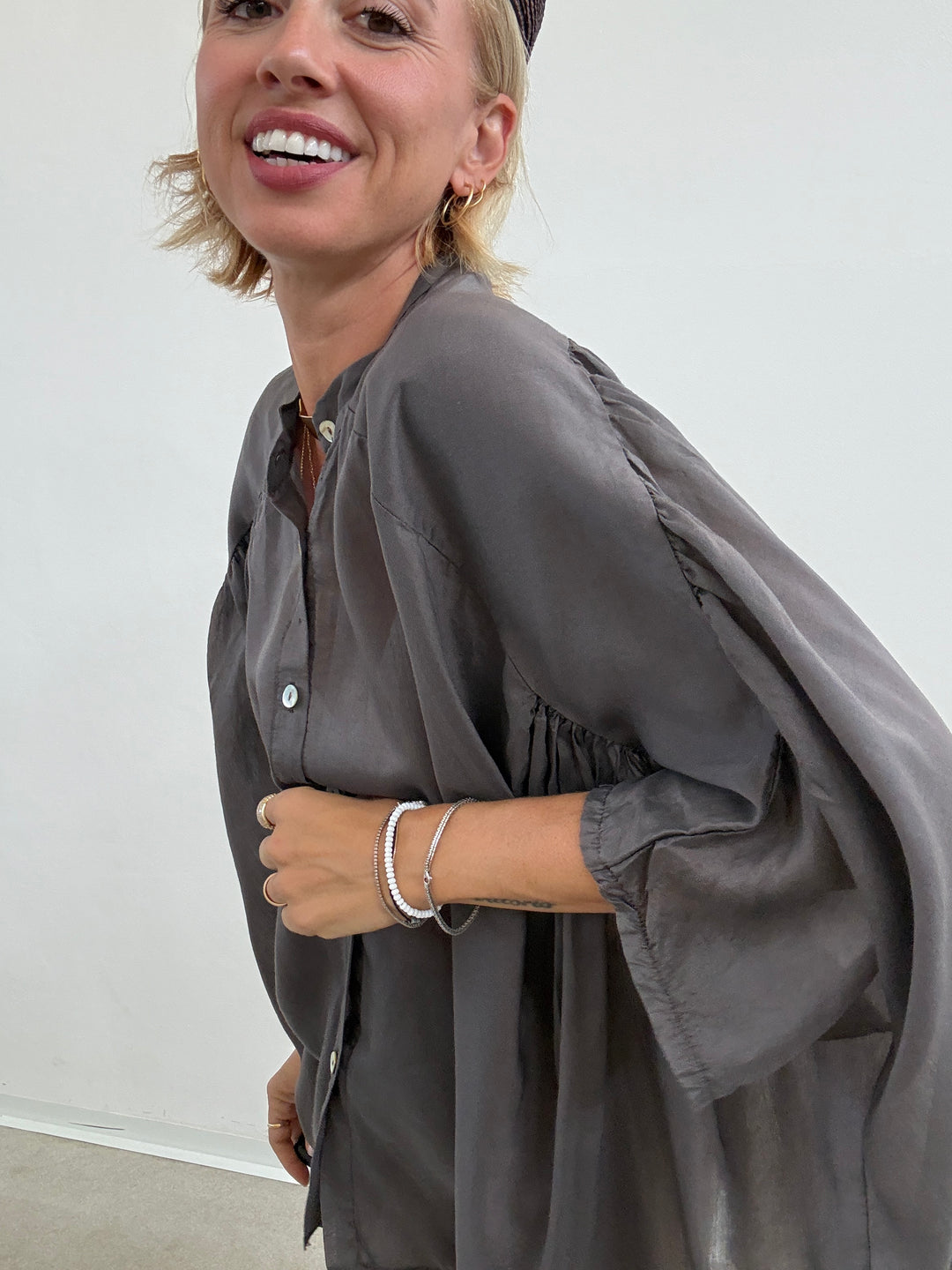 CAMICIA SCATOLA ORGANZA CACAO