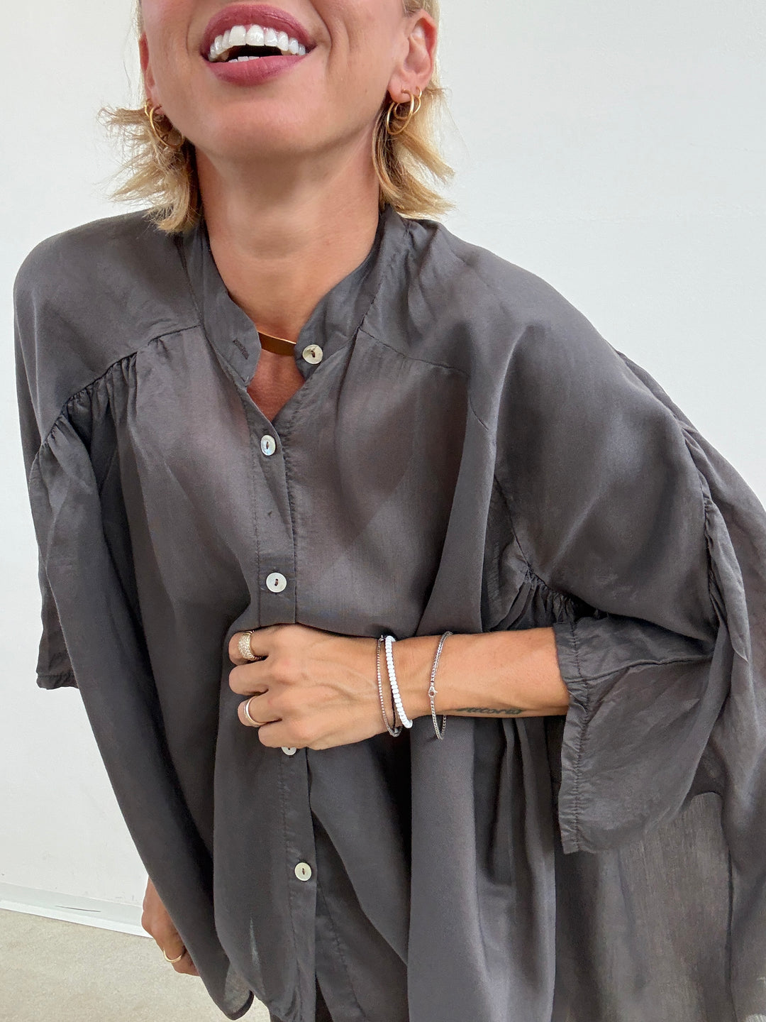 CAMICIA SCATOLA ORGANZA CACAO