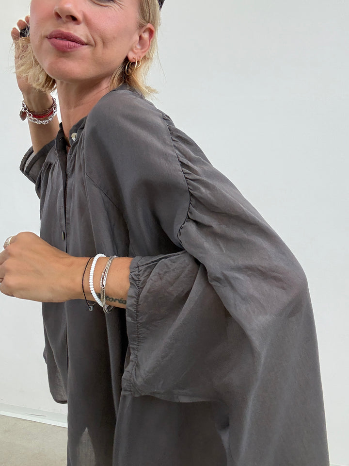 CAMICIA SCATOLA ORGANZA CACAO