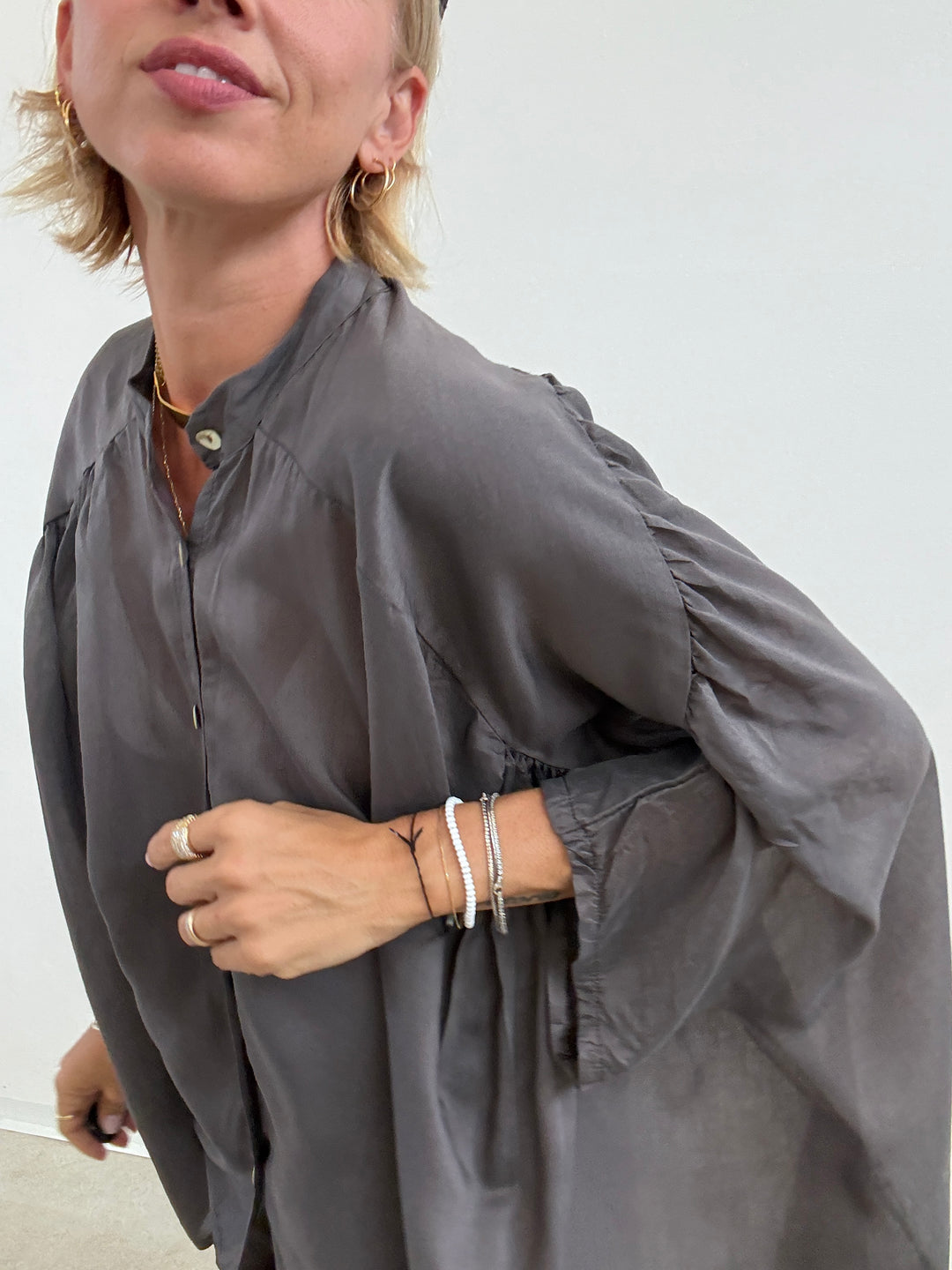 CAMICIA SCATOLA ORGANZA CACAO