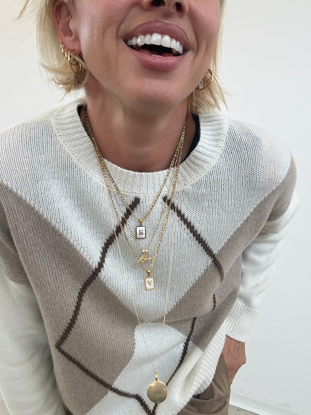 PULL ROMBI PANNA/TAUPE