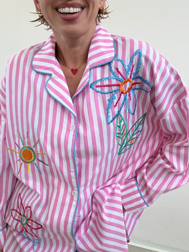 CAMICIA PALOMA RIGHE ROSA