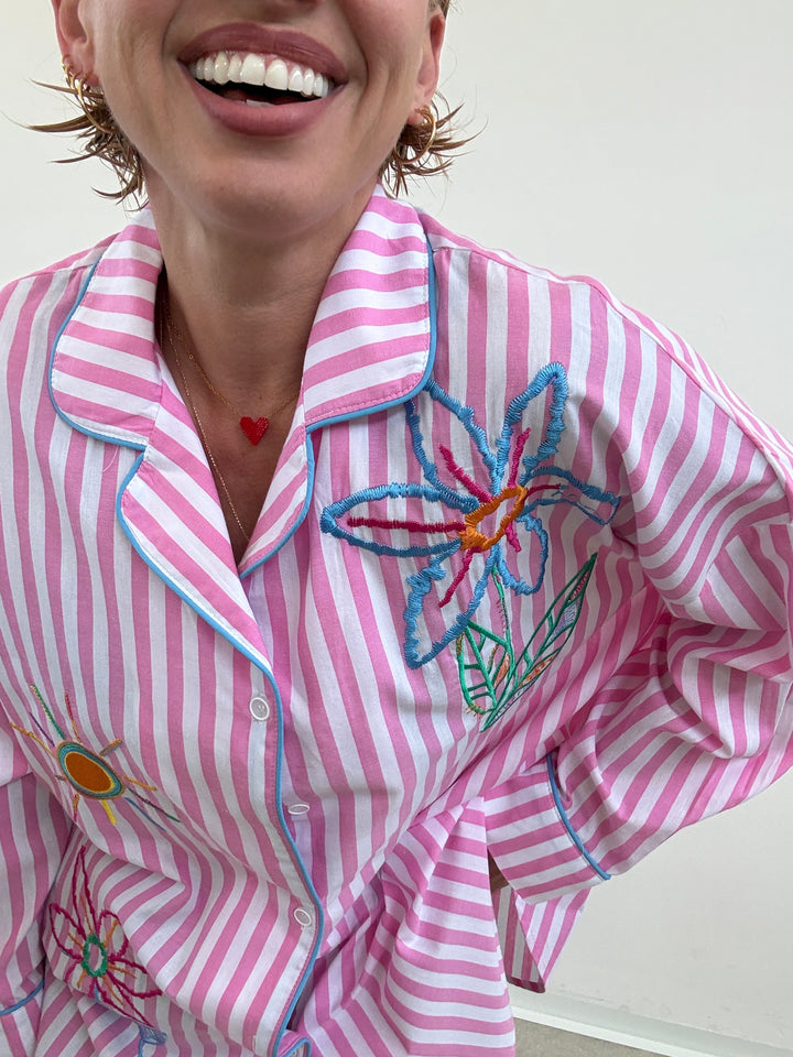 CAMICIA PALOMA RIGHE ROSA