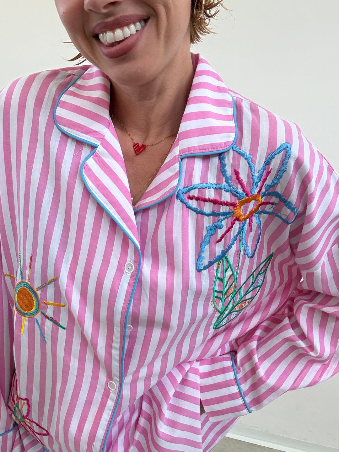 CAMICIA PALOMA RIGHE ROSA