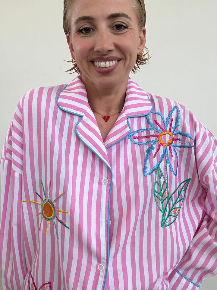 CAMICIA PALOMA RIGHE ROSA