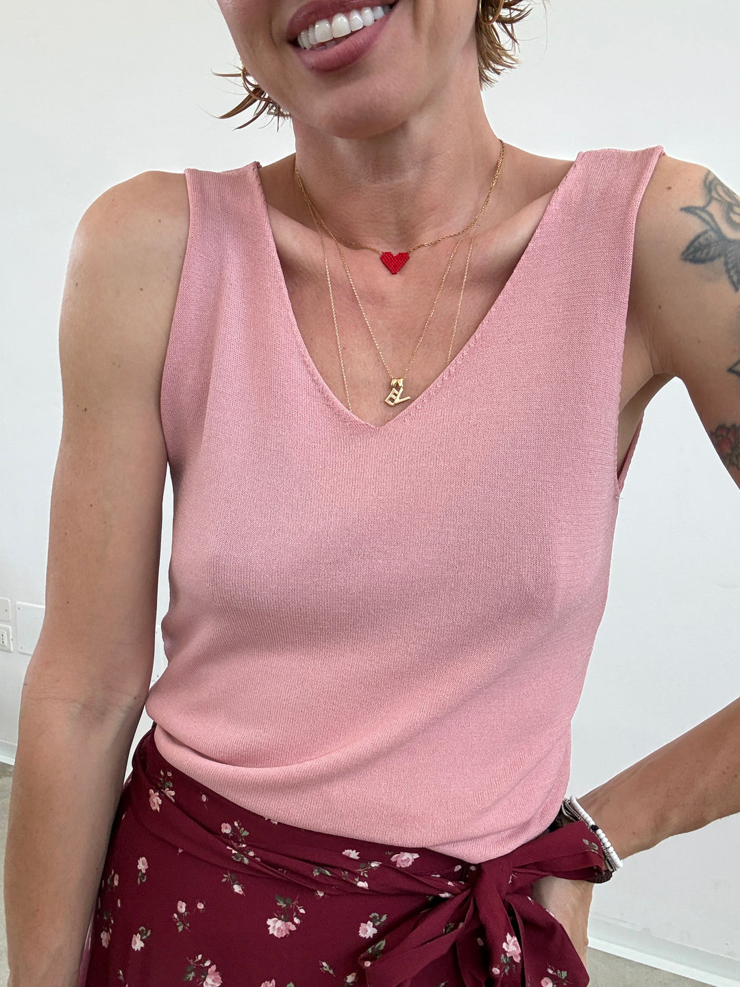 CANOTTA FILO BLUSH