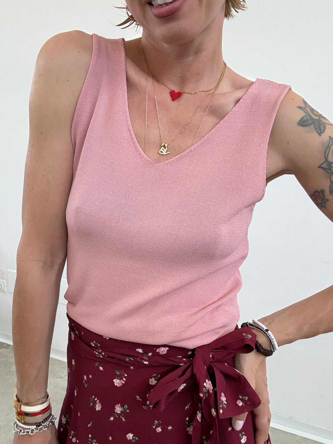 CANOTTA FILO BLUSH