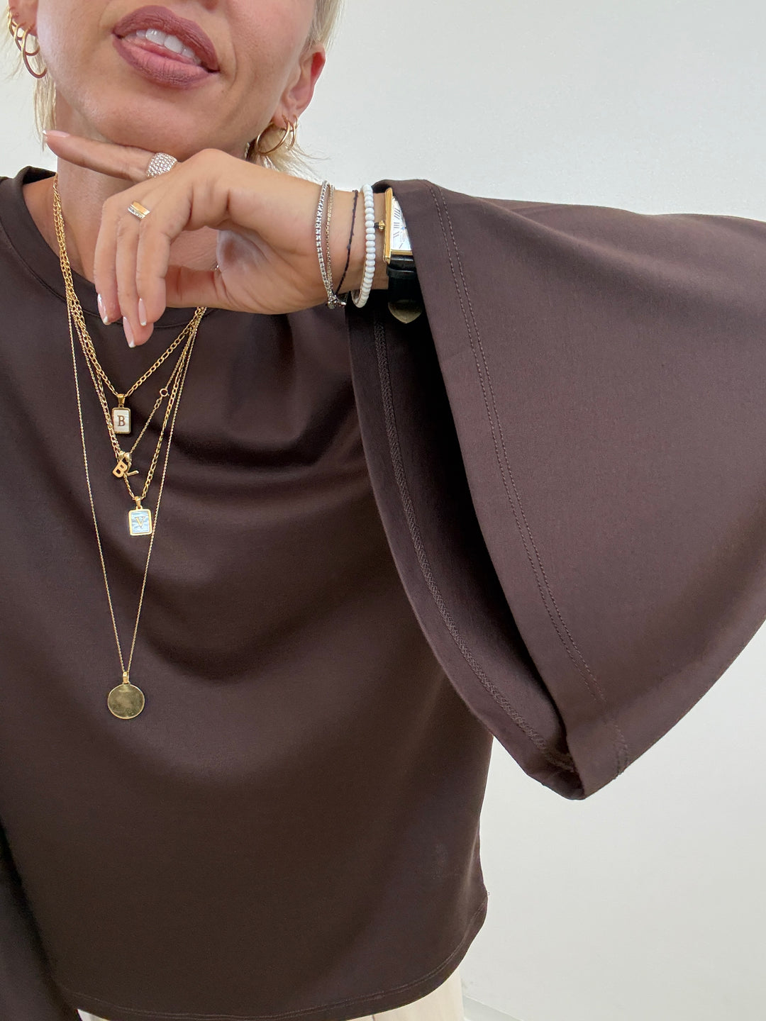 TSHIRT GRETA CIOCCOLATO