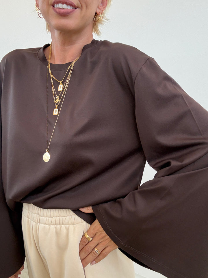 TSHIRT GRETA CIOCCOLATO