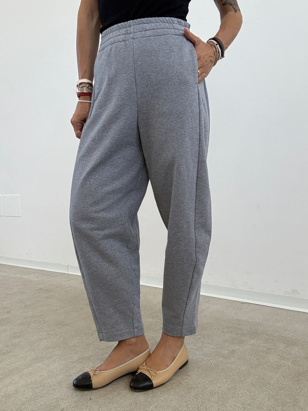 PANTALONE ZELDA FELPA GRIGIO MELANGE