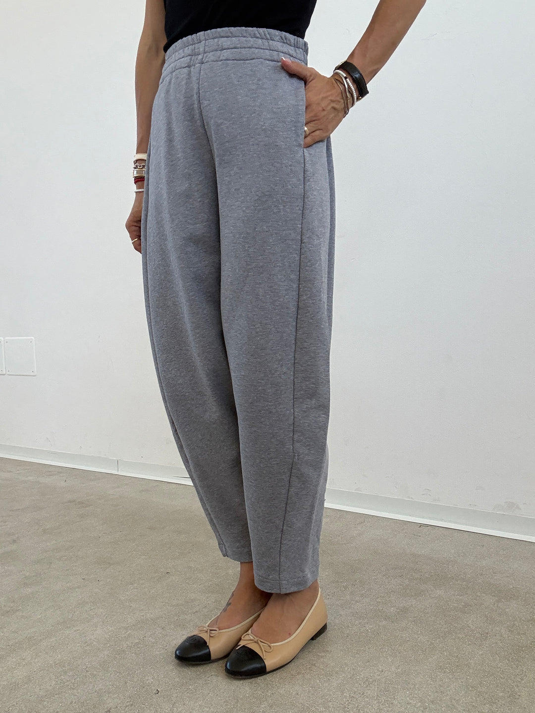 PANTALONE ZELDA FELPA GRIGIO MELANGE