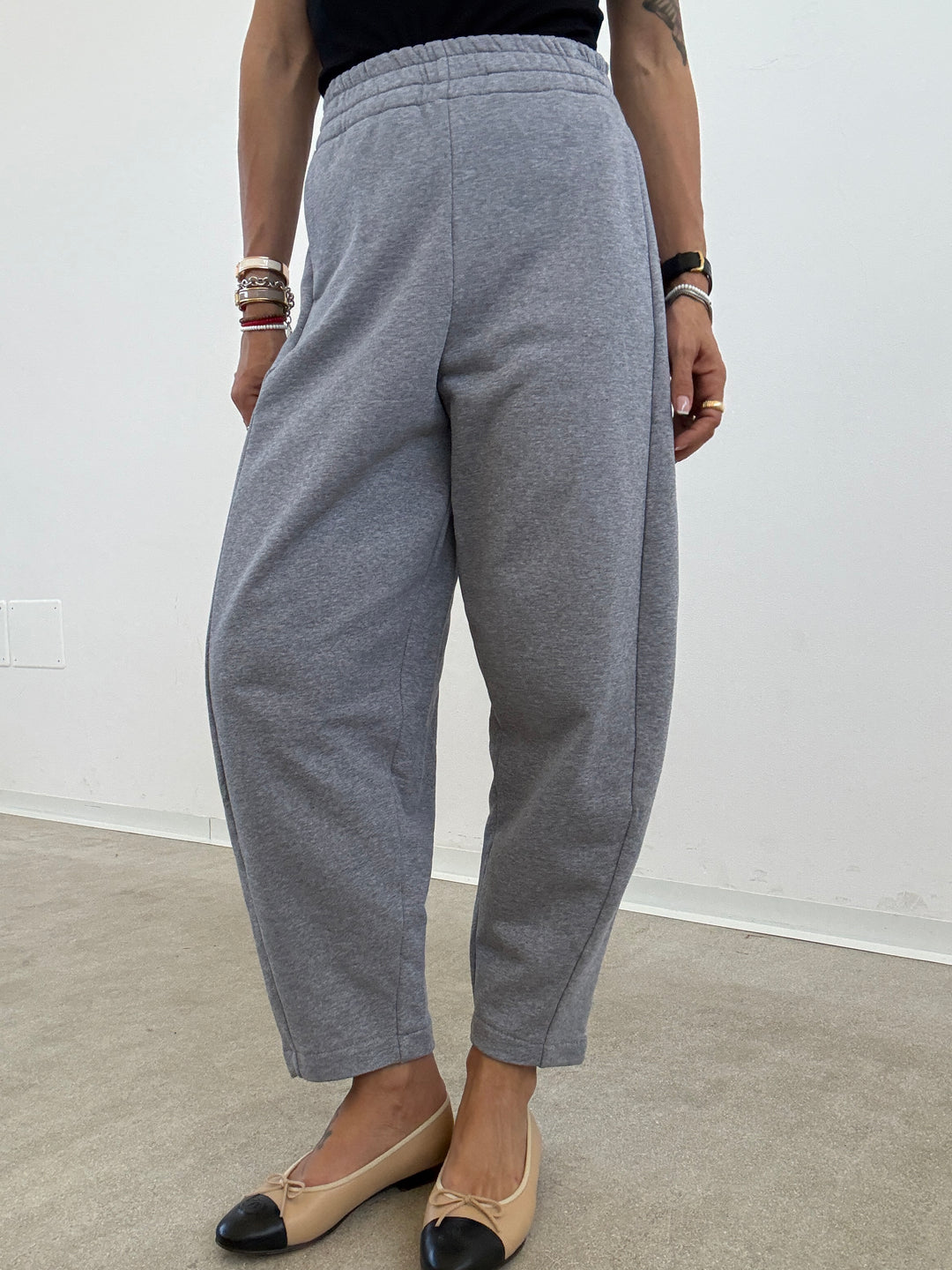 PANTALONE ZELDA FELPA GRIGIO MELANGE