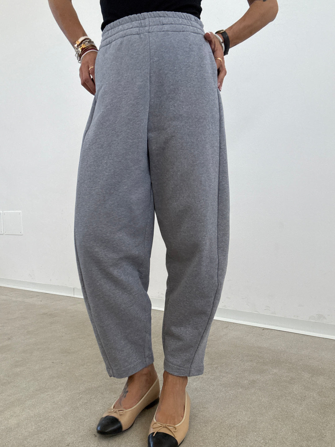 PANTALONE ZELDA FELPA GRIGIO MELANGE