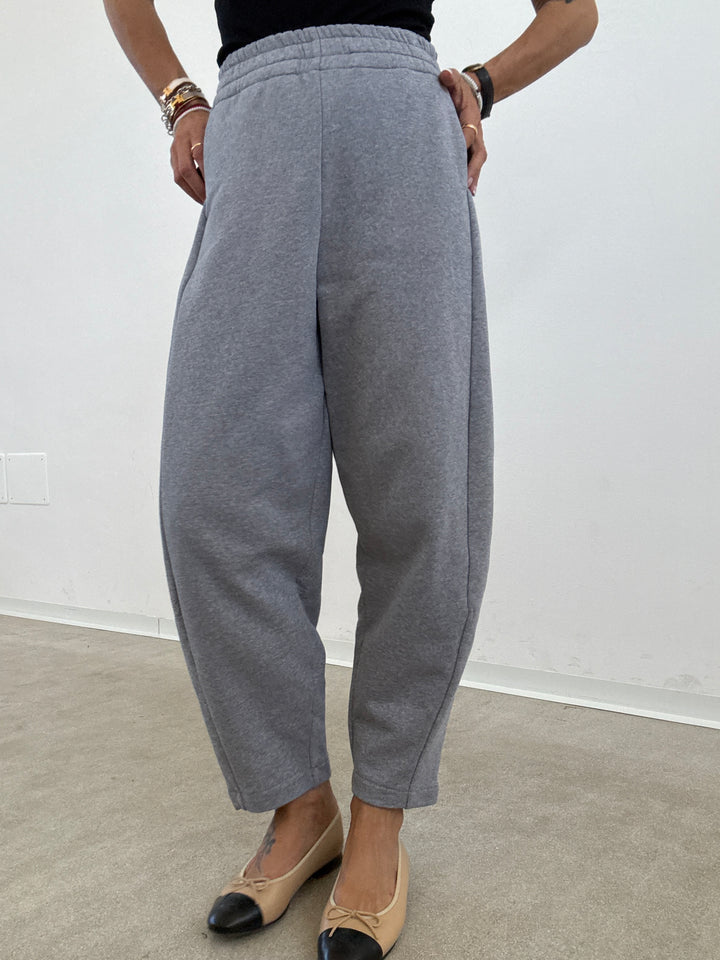 PANTALONE ZELDA FELPA GRIGIO MELANGE