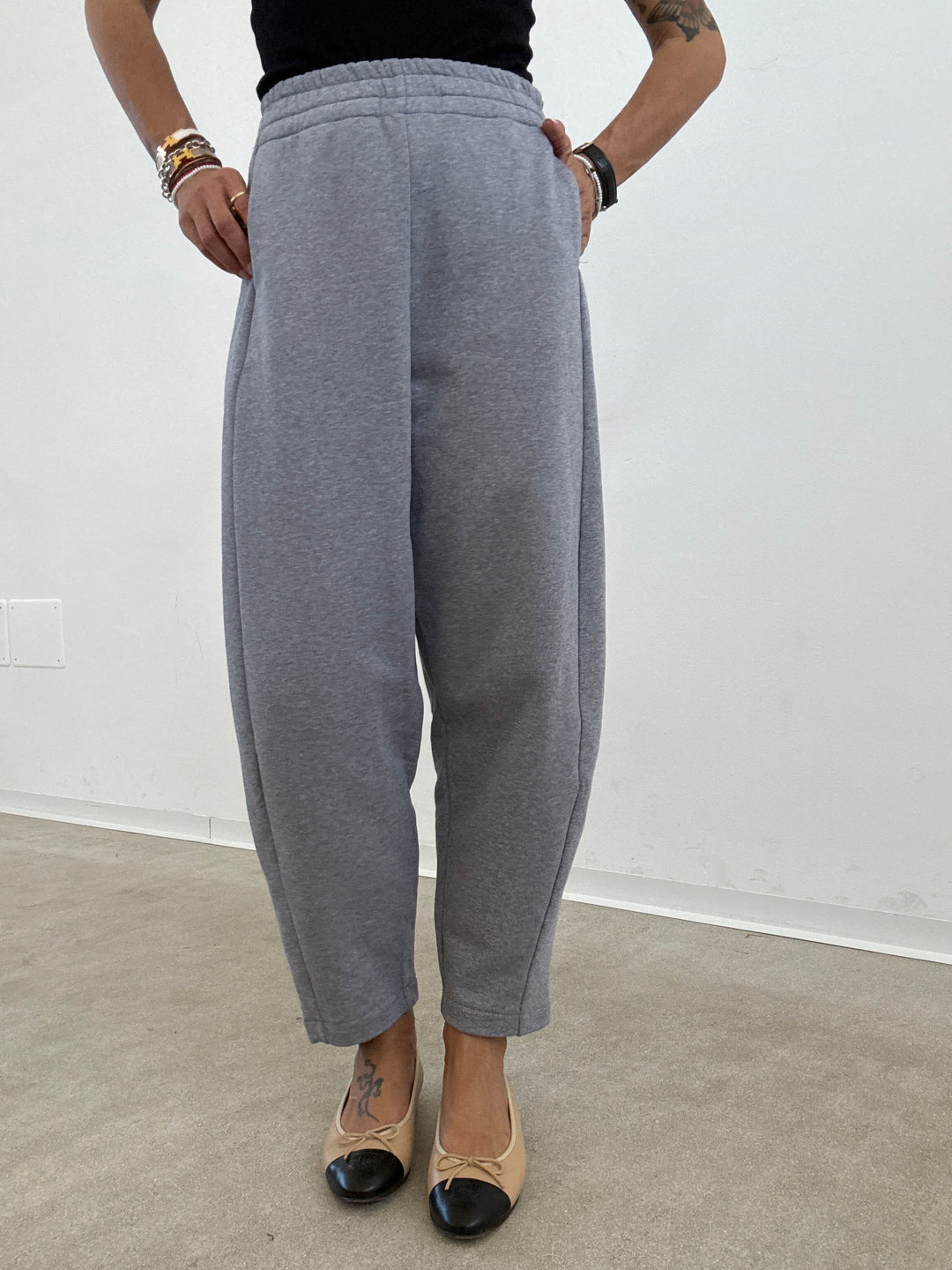 PANTALONE ZELDA FELPA GRIGIO MELANGE