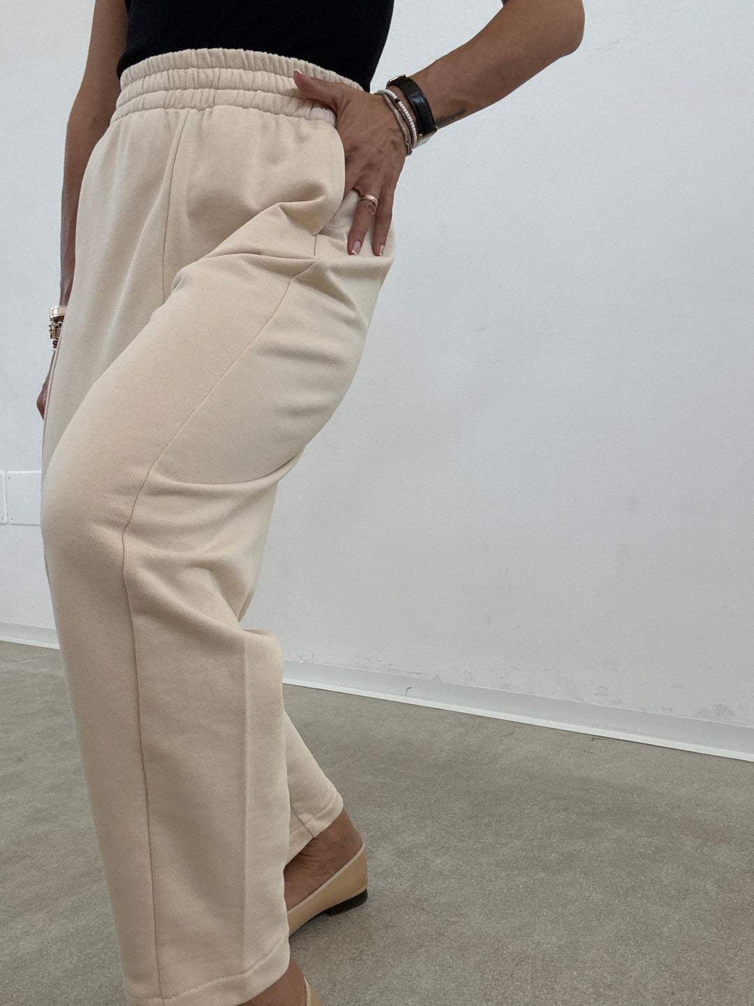 PANTALONE ZELDA FELPA IVORY