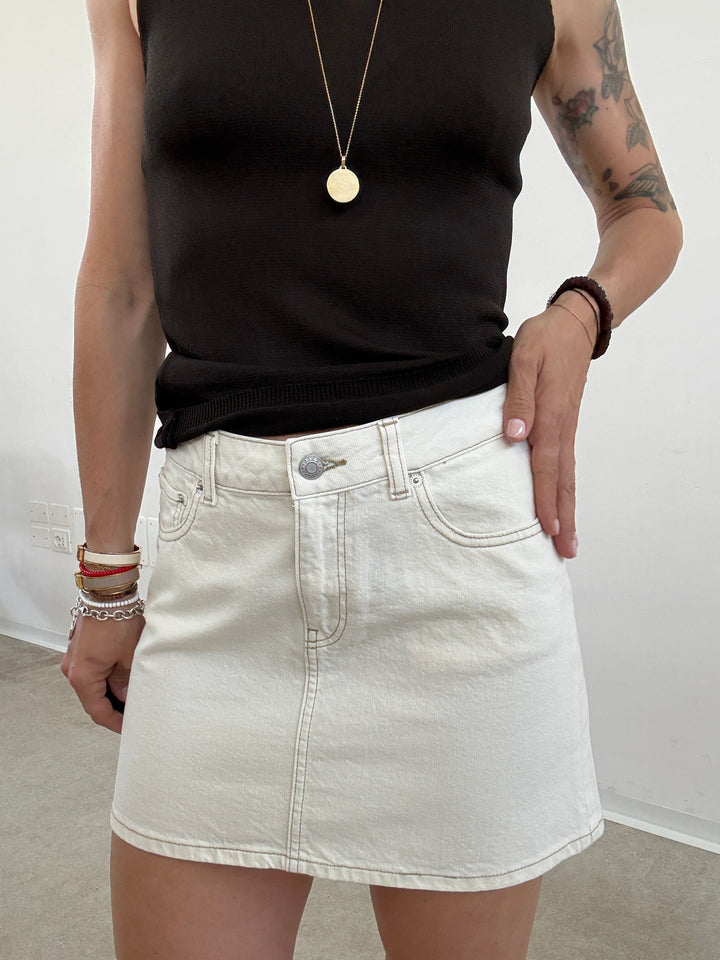 MINIGONNA RACHEL DENIM IVORY