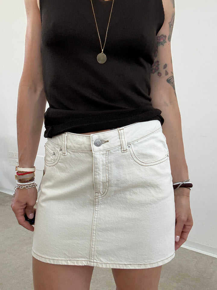MINIGONNA RACHEL DENIM IVORY