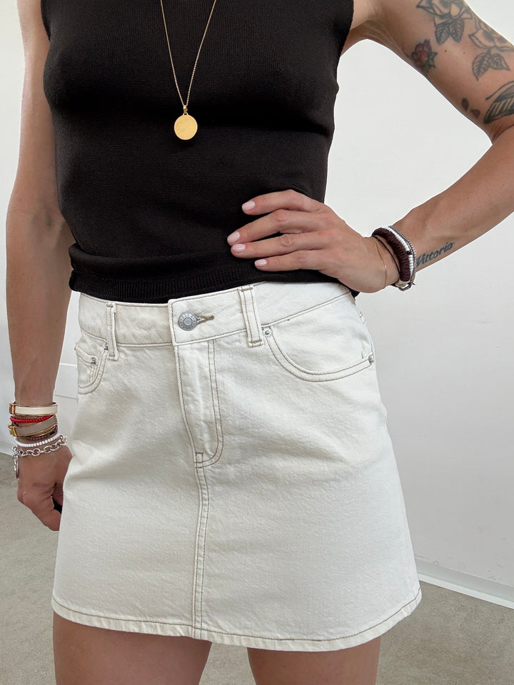 MINIGONNA RACHEL DENIM IVORY