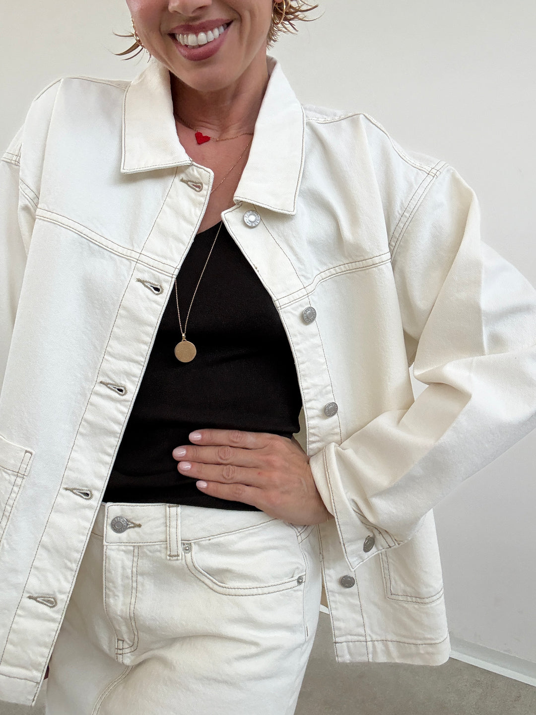 MINIGONNA RACHEL DENIM IVORY