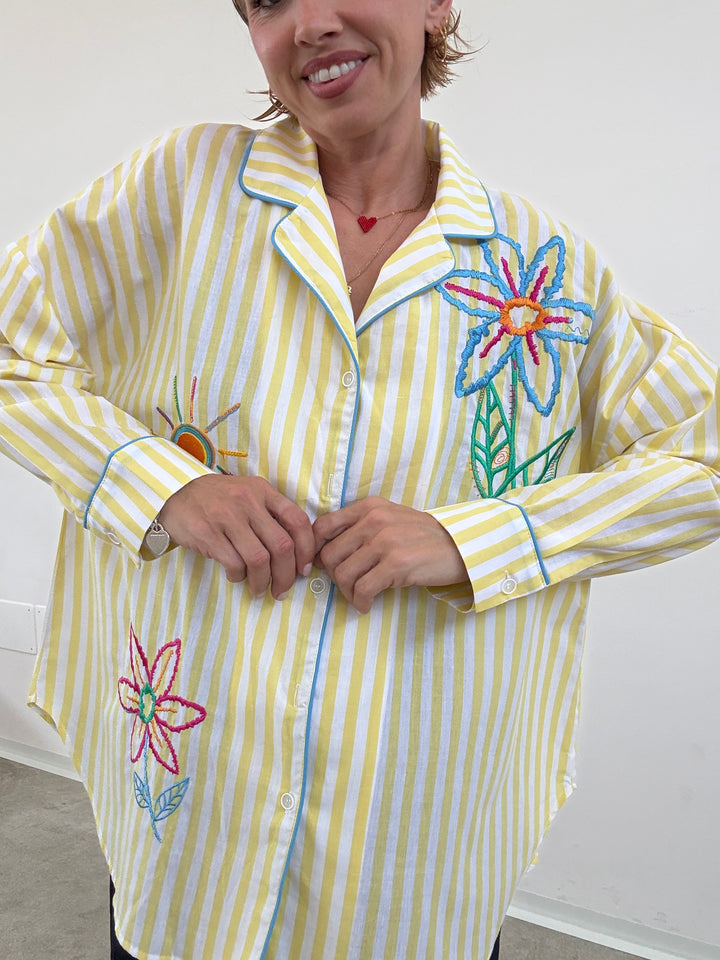 CAMICIA PALOMA RIGHE GIALLE