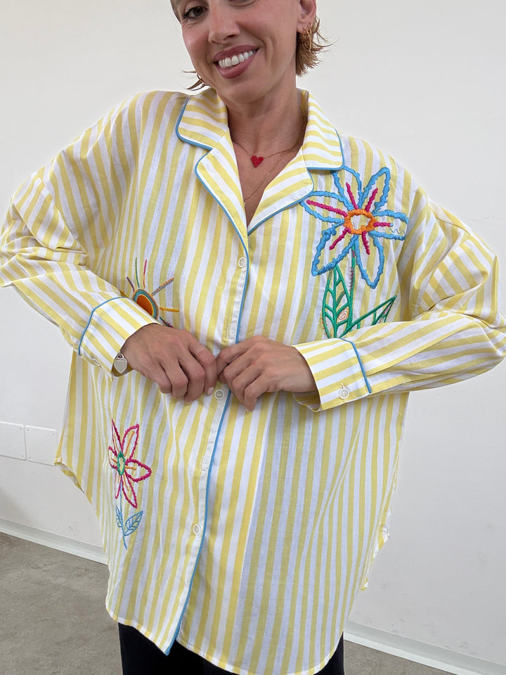 CAMICIA PALOMA RIGHE GIALLE