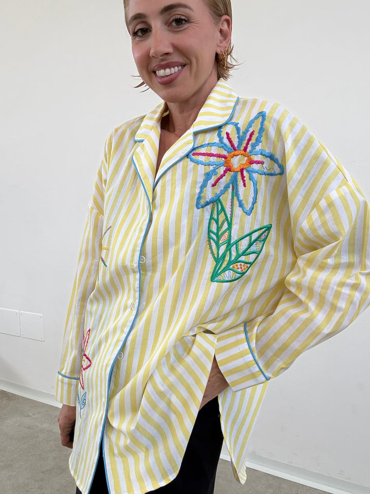 CAMICIA PALOMA RIGHE GIALLE