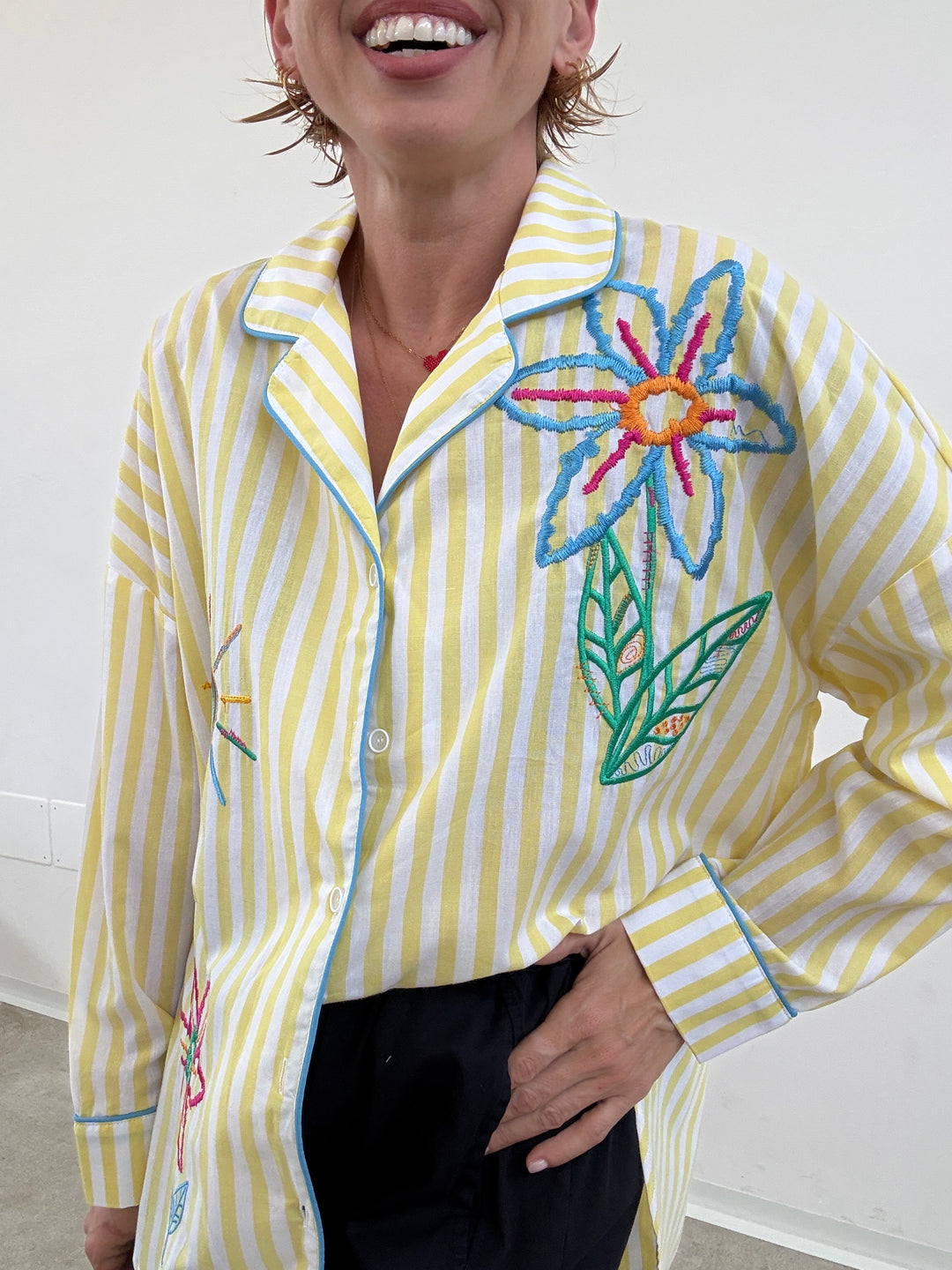 CAMICIA PALOMA RIGHE GIALLE