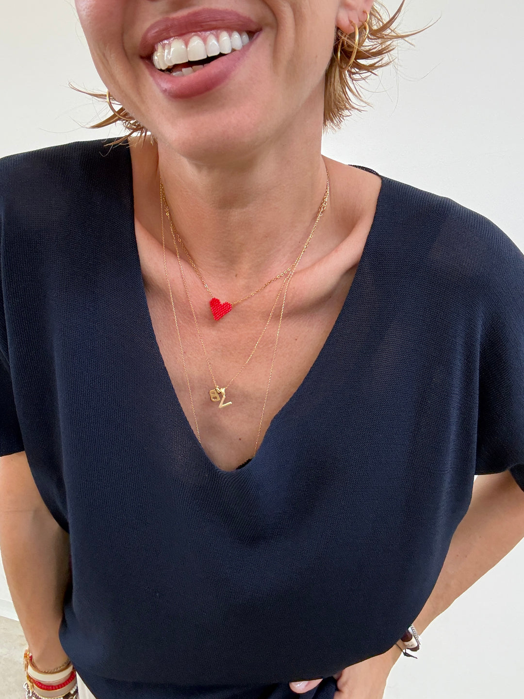 MAGLIA FILO V BLU NOTTE