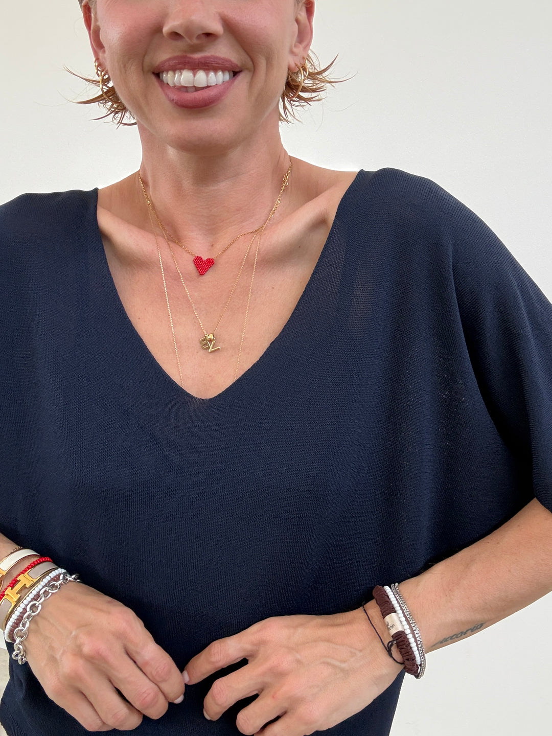 MAGLIA FILO V BLU NOTTE