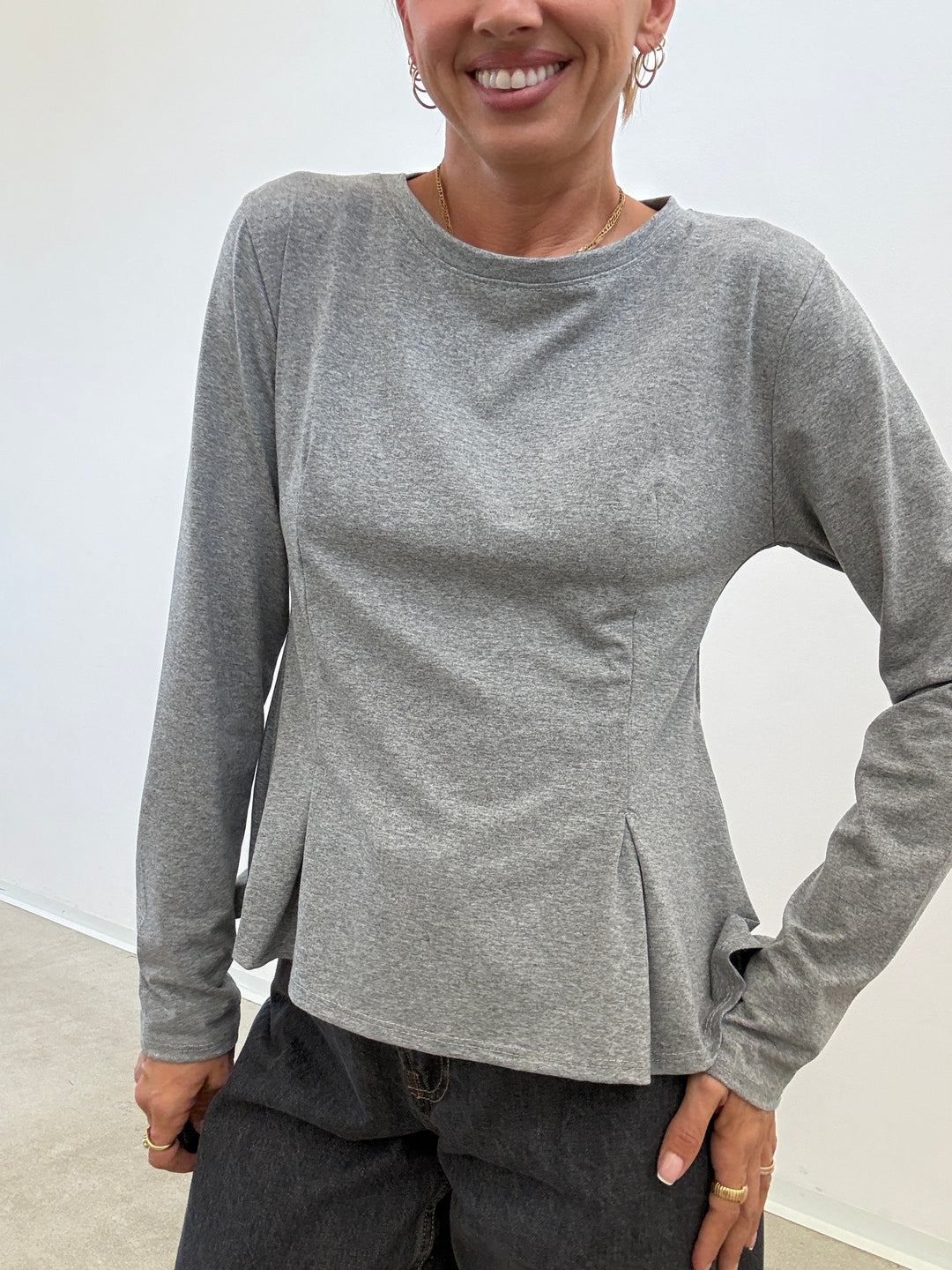 TSHIRT CRIS GRIGIO MELANGE