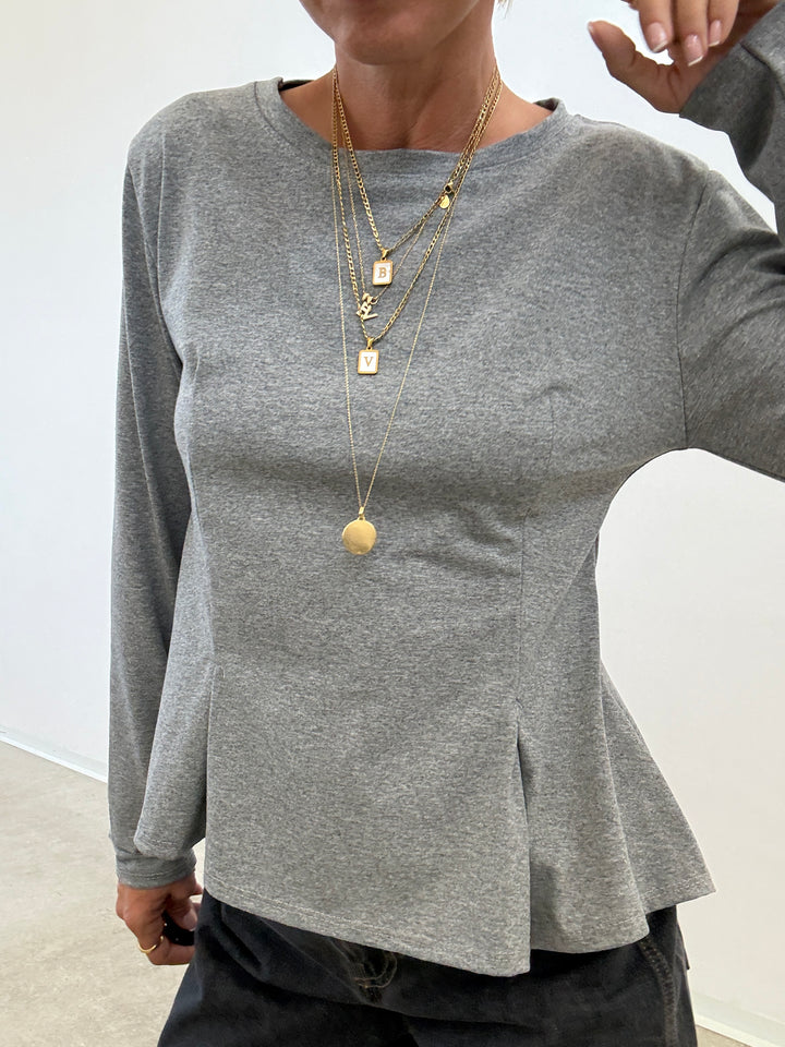 TSHIRT CRIS GRIGIO MELANGE