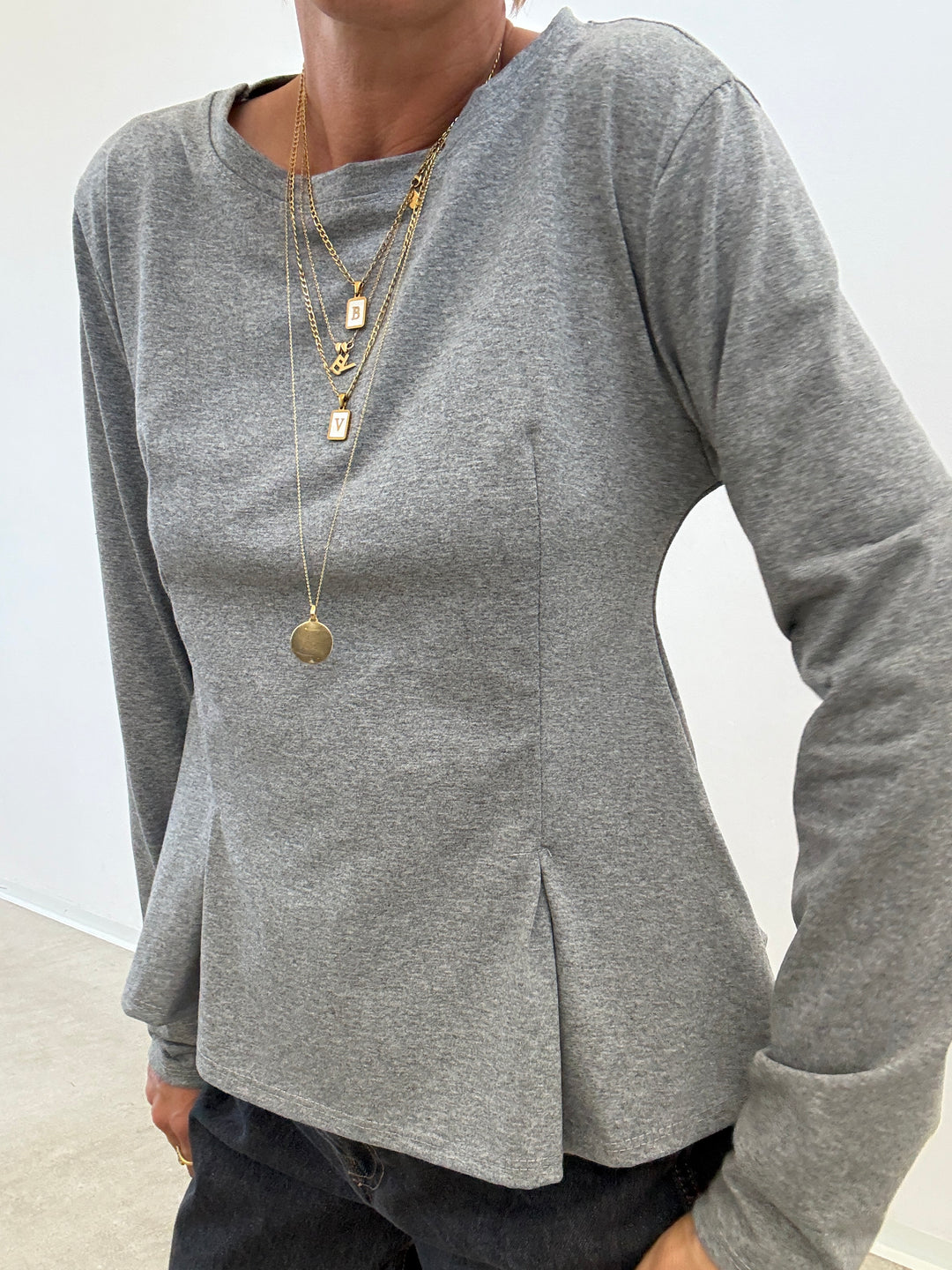 TSHIRT CRIS GRIGIO MELANGE