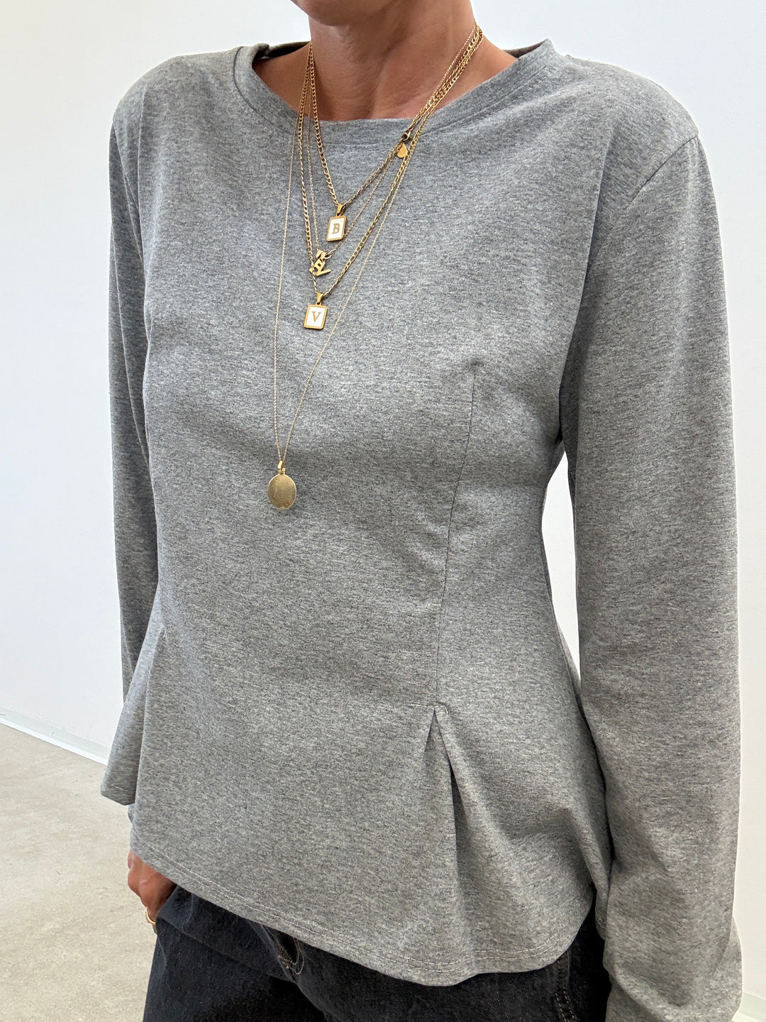 TSHIRT CRIS GRIGIO MELANGE