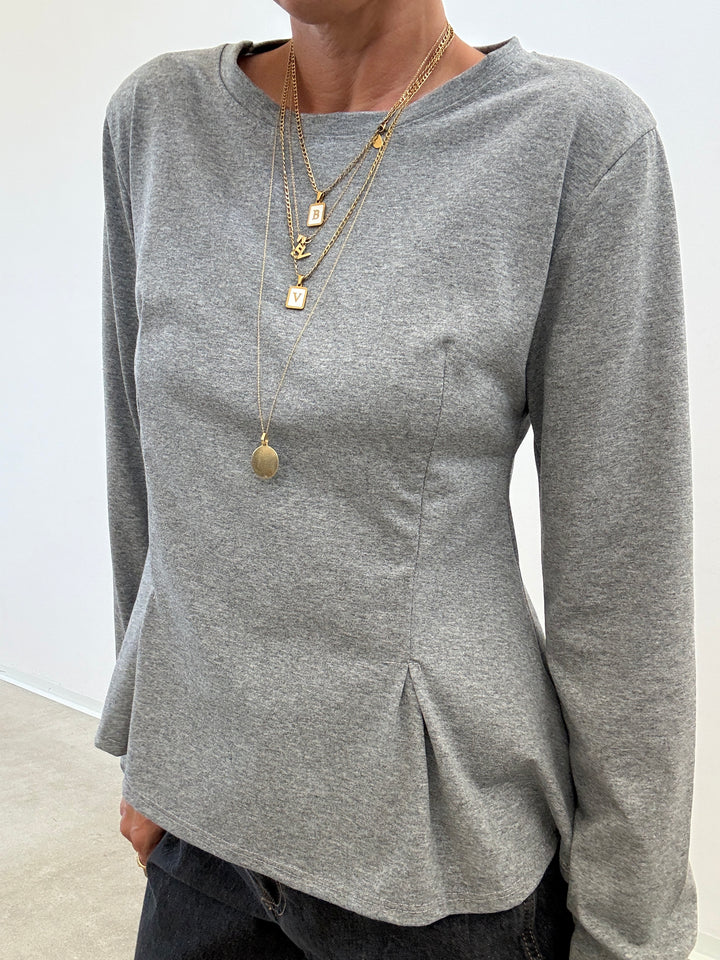 TSHIRT CRIS GRIGIO MELANGE