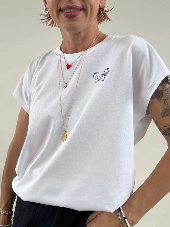 TSHIRT ASTRID GLASS BIANCA
