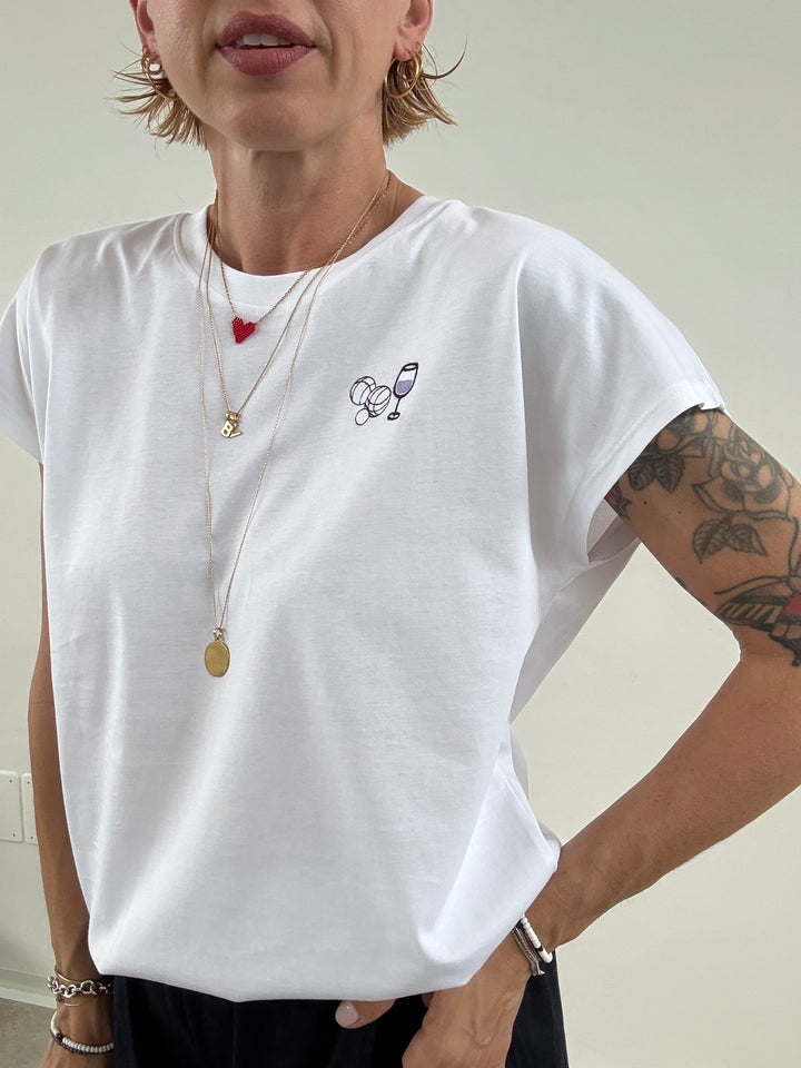 TSHIRT ASTRID GLASS BIANCA